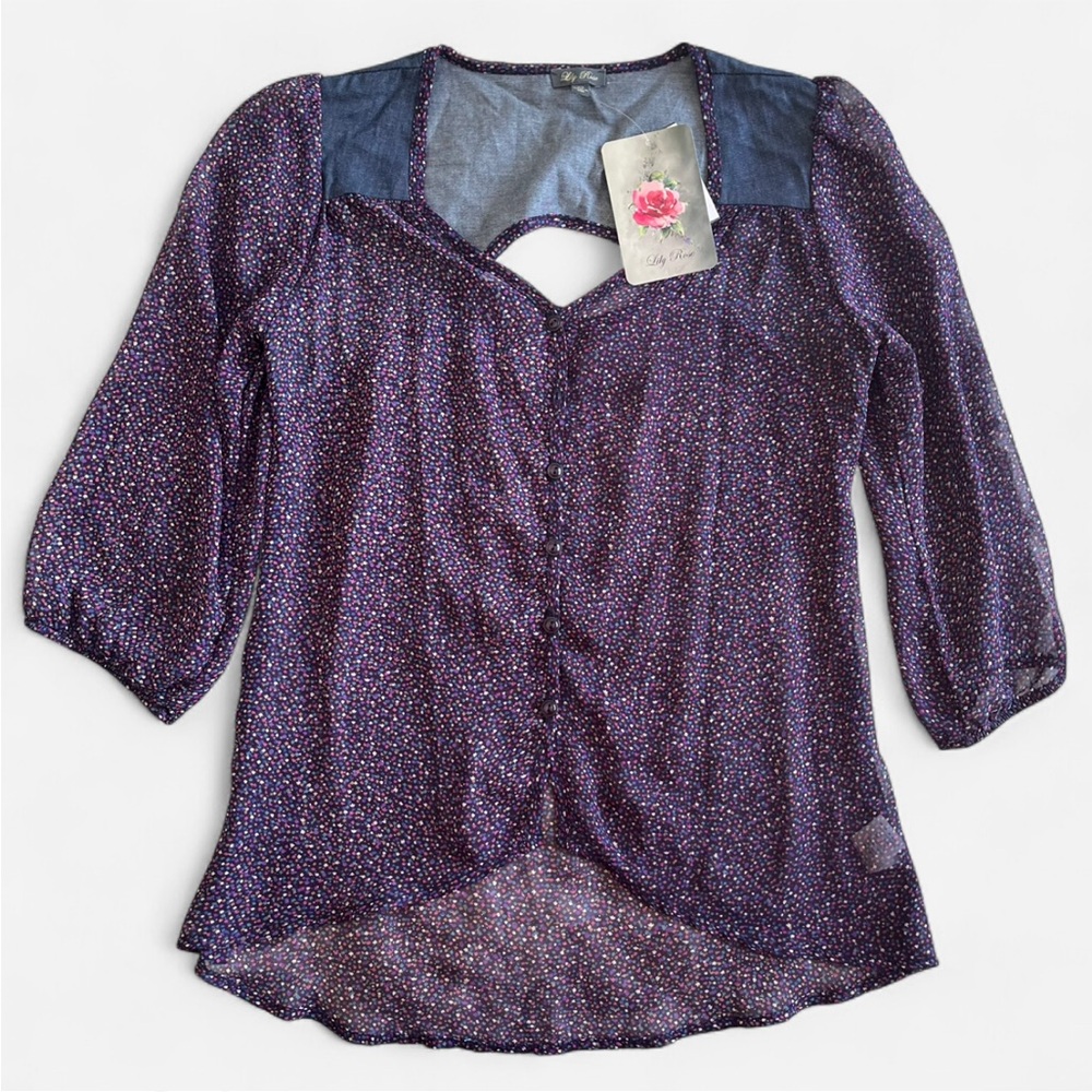 NWT Lily Rose (Kohl's) Multicolor Blouse